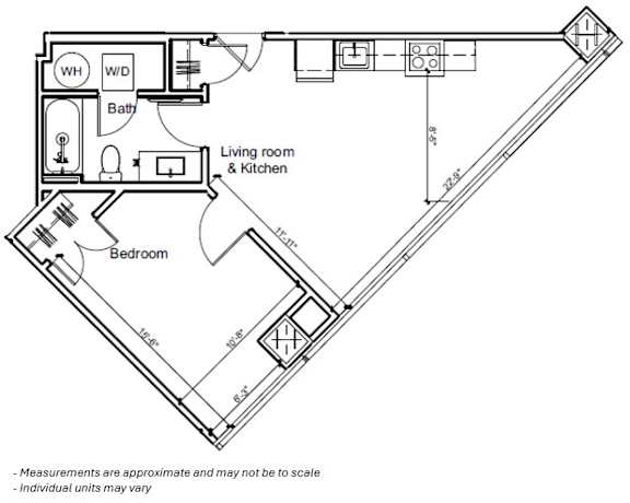 1B_v01 at 7 West 7th Apartments, Cincinnati, 45202