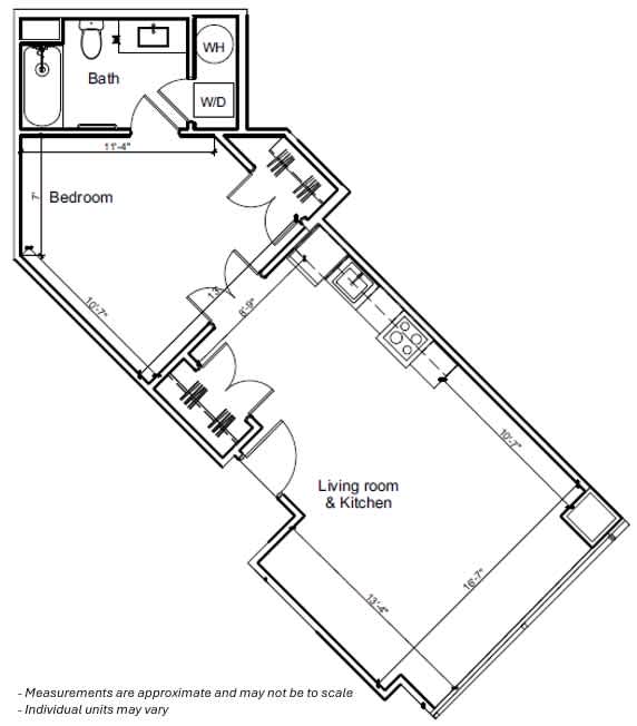 1D v02 at 7 West 7th Apartments, Ohio