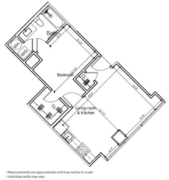 1E v02 at 7 West 7th Apartments, Cincinnati, OH 45202