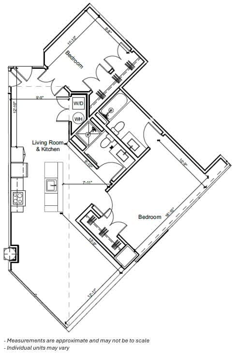 2B v02 at 7 West 7th Apartments, Cincinnati, 45202
