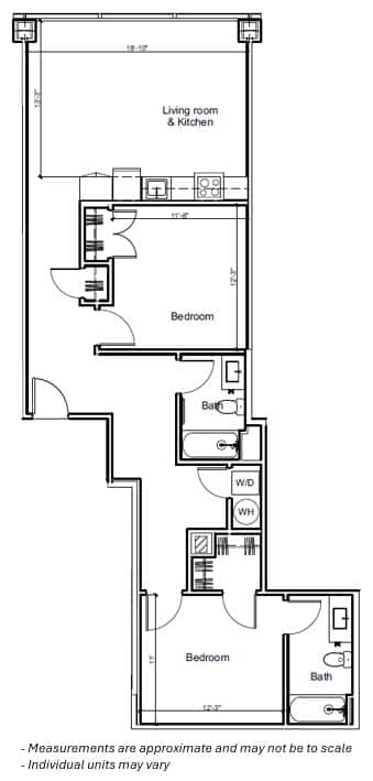2E v02  at 7 West 7th Apartments, Ohio, 45202