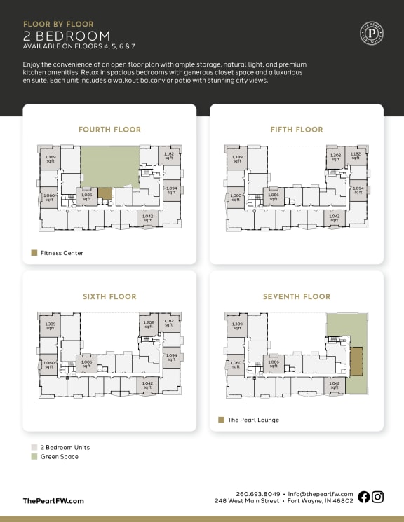 2 bed 2 bath A at The Pearl, Indiana