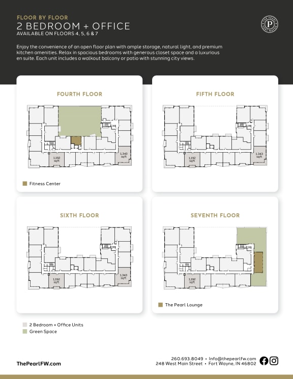 2 bed 2 bath C at The Pearl, Fort Wayne, IN 46802