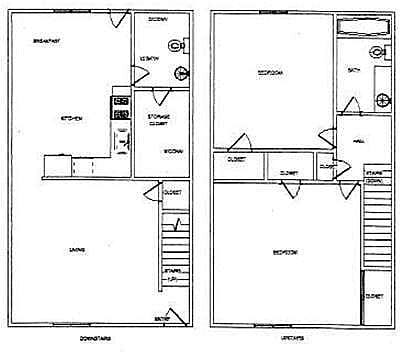 Floor Plan  2Bed - 1.5Bath Condo