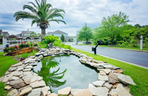Gated access into the Cypress Cove apartment community in Mobile, Alabama.