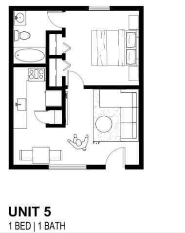 Floor Plan  Unit 5 at Serenity Place Central, Tallahassee, FL