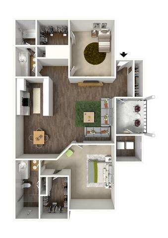 a floor plan of a house with a bedroom and a bathroom