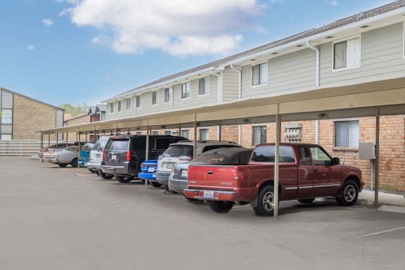 covered parking at Castlewood Apartments