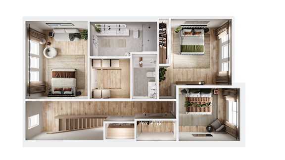 A series of images showing different rooms of a house.