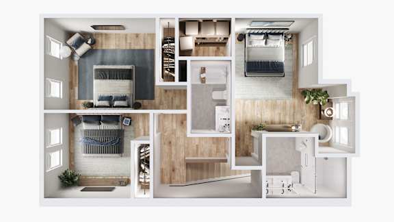 A series of images showing different rooms of a house.
