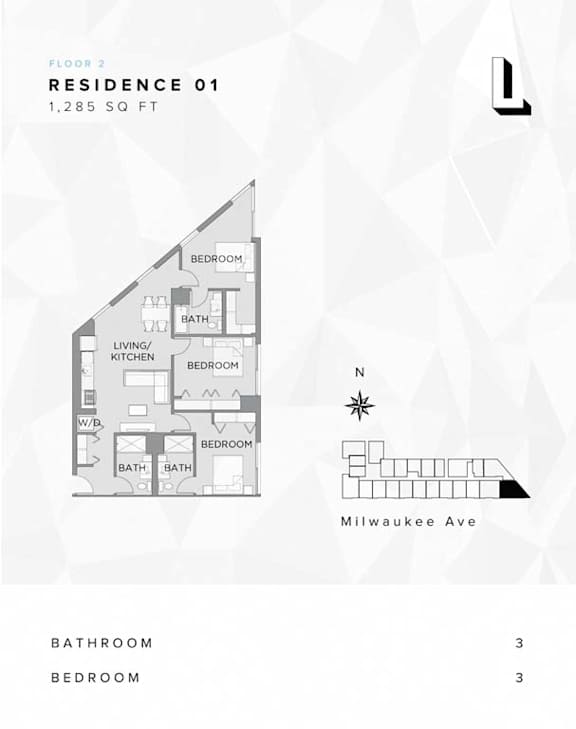 floor plan of the first and second floors of the apartment building