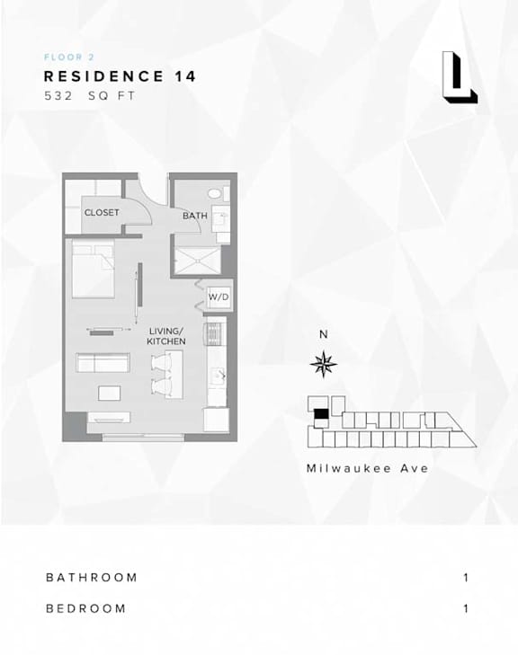 floor plan of the first and second floor bathrooms
