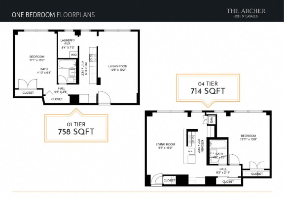 a floor plan of a house with two bedrooms and two baths