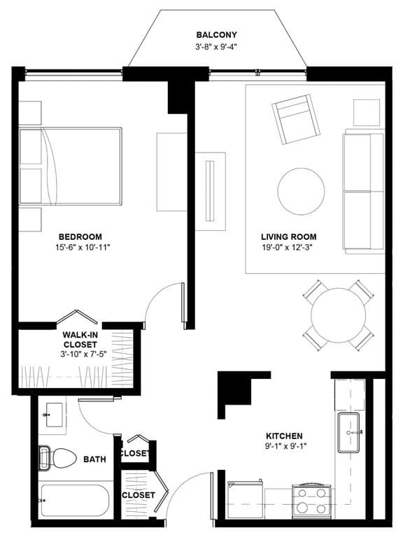 a blueprint of a floor plan of a small house