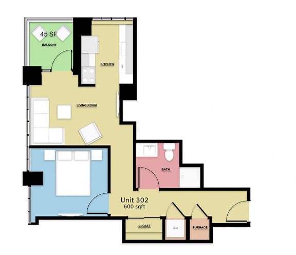 floor plan of a 360 sq ft floor plan for a house