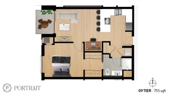 a floor plan of a house with a bathroom and a bedroom