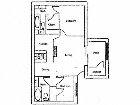 Floor-plan diagram at Paradise Greens.