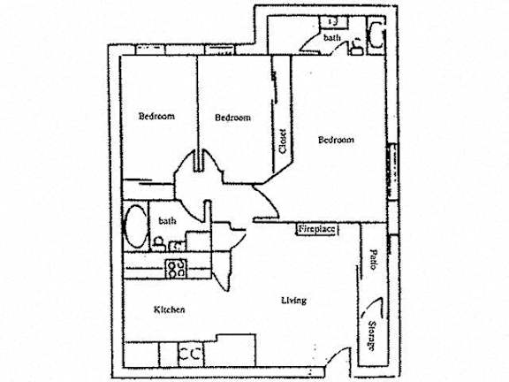 Floor-plan diagram at Paradise Greens.