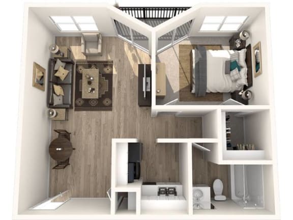 A1R Floor Plan at Eastwood Crossings, Kansas City, 64129
