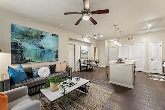 Living Room at Platinum Castle Hills, Lewisville, Texas
