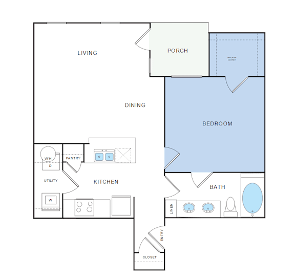 Floor Plan  A4L Floor Plan at Citadel at Westpointe Apartments, San Antonio, TX