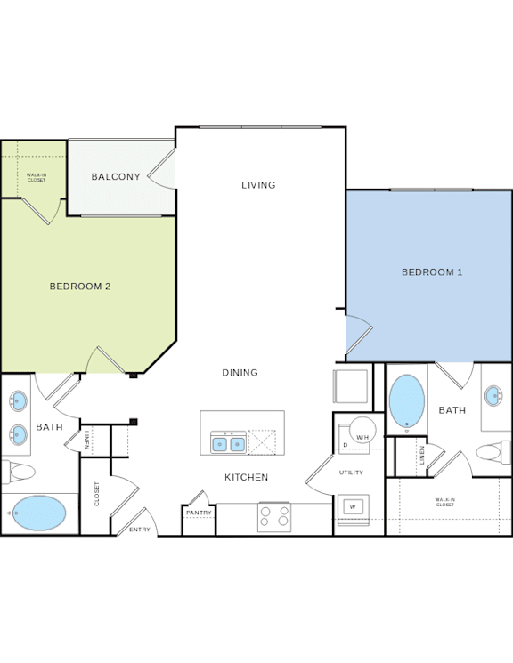 Floor Plan  B2 Floorplan at Citadel at Westpointe, Texas, 78245