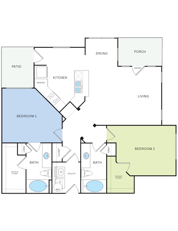 B4u 1 Floorplan at Citadel at Westpointe, San Antonio
