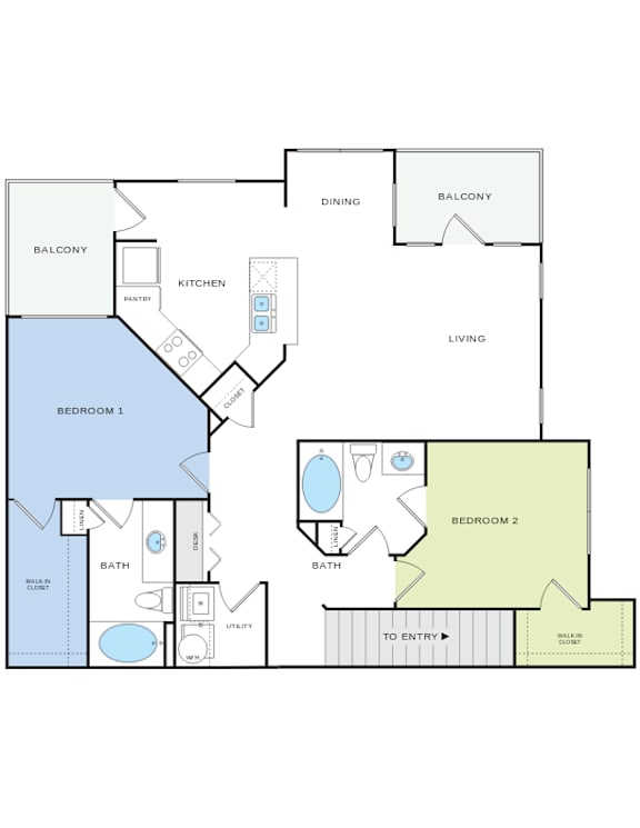 B5U 1 Floorplan at Citadel at Westpointe, San Antonio, TX