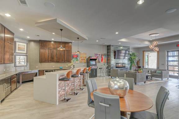 Open-concept Living Space at Legacy Flats Apartments, San Antonio, Texas