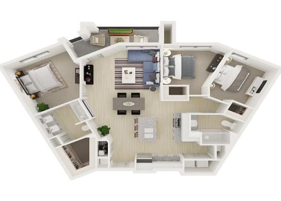 3 bed 2 bath floor plan at Legacy at Cibolo, Boerne, 78006