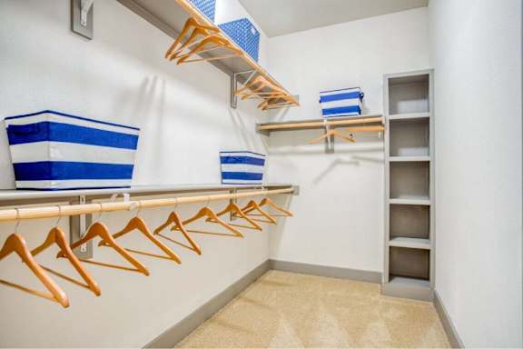 Built-In Shelving In Closet at The Mark at Huebner Oaks, San Antonio, TX