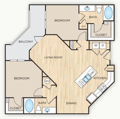 Bogart Floor Plan at The Mark, Texas, 78230