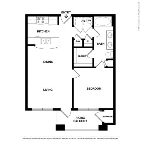 1 bed 1 bath P at Platinum Castle Hills, Lewisville, 75056