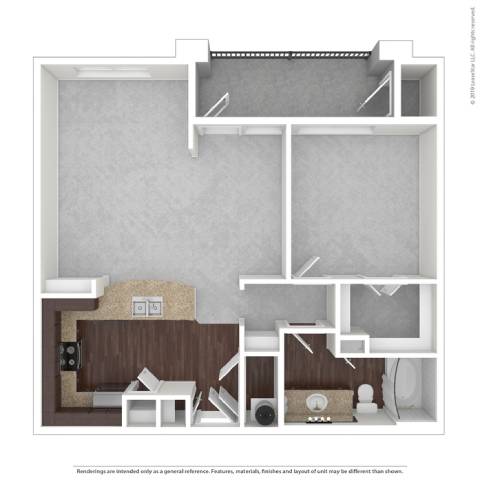 1 bed 1 bath C at Platinum Castle Hills, Lewisville, TX, 75056