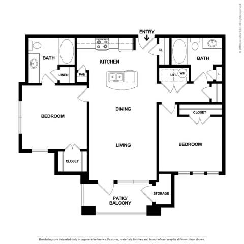 2 bed 2 bath B at Platinum Castle Hills, Lewisville, TX, 75056