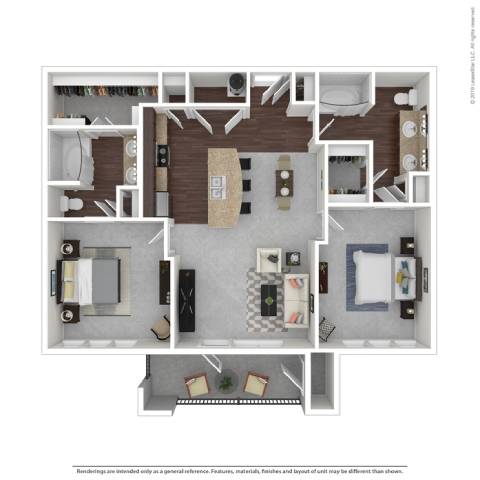 2 bed 2 bath C at Platinum Castle Hills, Lewisville, TX