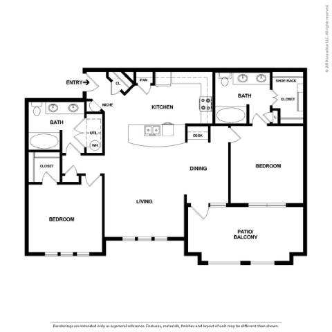 2 bed 2 bath K at Platinum Castle Hills, Lewisville
