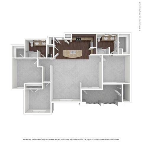 3 bed 2 bath B at Platinum Castle Hills, Lewisville, Texas