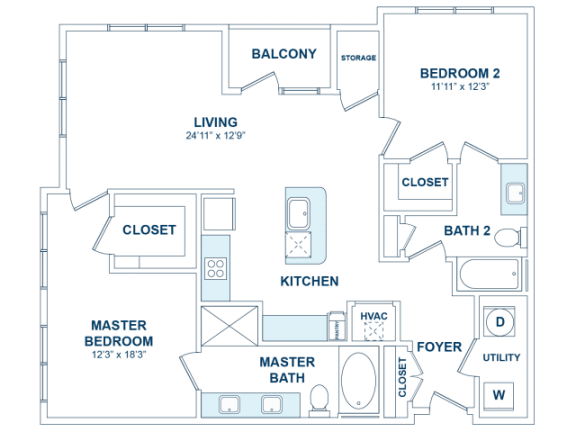 2 bed 2 bath B at The Jane at Preston Trail, Cedar Hill