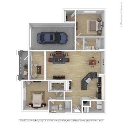 2 bed 2 bath