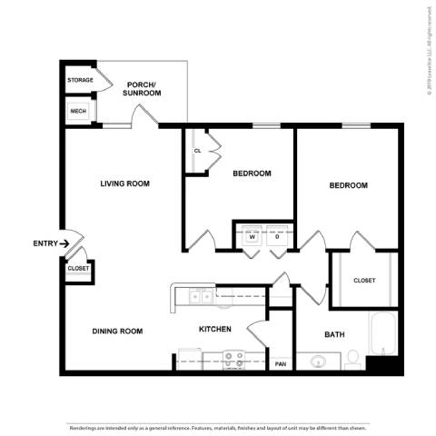 The Redwood Floor Plan at Mill Creek Run, Macon, GA