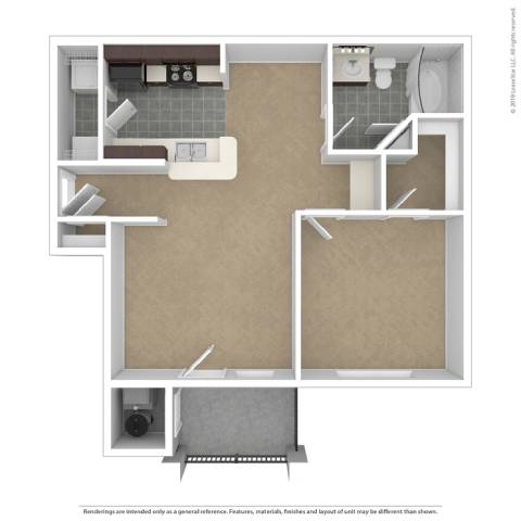 A2.2 Floor Plan at Spring Creek Apartments, Florida, 32536