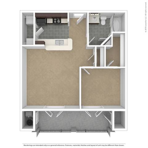 A3 Floor Plan at Spring Creek Apartments, Crestview