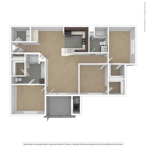 C1.2 Floor Plan C1.2 Floor Plan at Spring Creek Apartments, Crestview, 32536