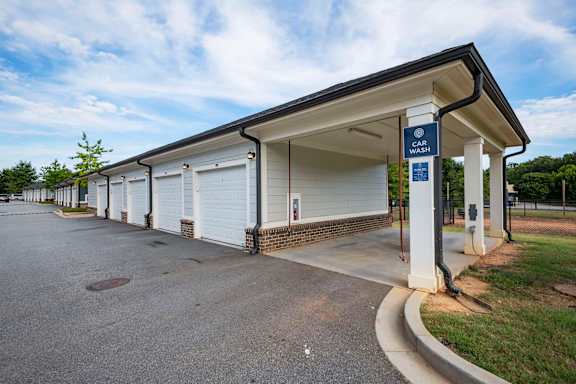 A car wash station at Waterleaf at Neely Ferry Apartments, South Carolina