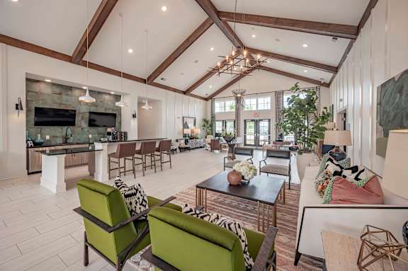 A spacious clubhouse at Waterleaf at Neely Ferry Apartments, South Carolina