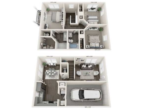 Floor Plan  Townhome Floor Plan at Prosper Madison Oaks, Alabama