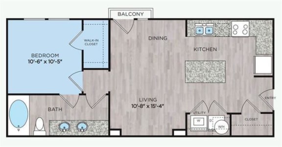 1 bed 1 bath B  at Citadel at Westpointe, Texas