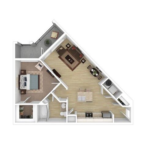 1 bed 1 bath  at Citadel at Westpointe, San Antonio, TX