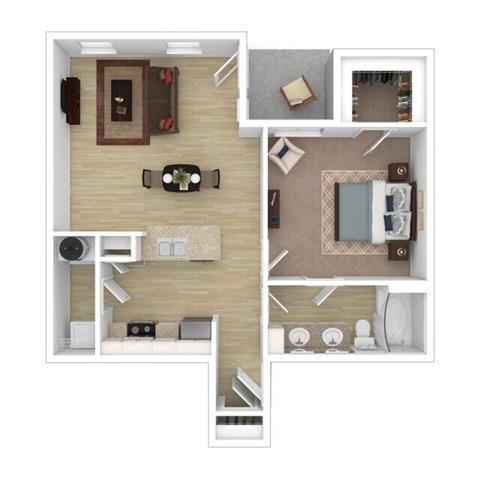 1 bed 1 bath D  at Citadel at Westpointe, San Antonio, TX, 78251